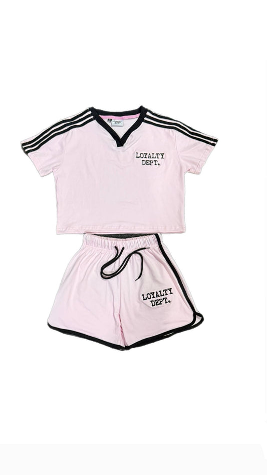 “Pink”  Ladies “Loyalty Dept” Two piece sets