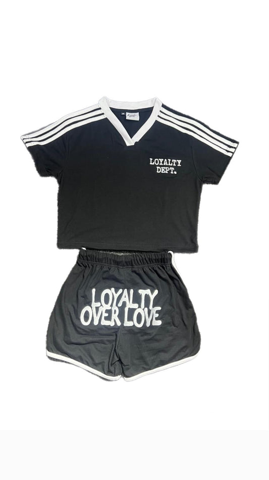 Black Ladies “ Loyalty Dept” Two piece sets