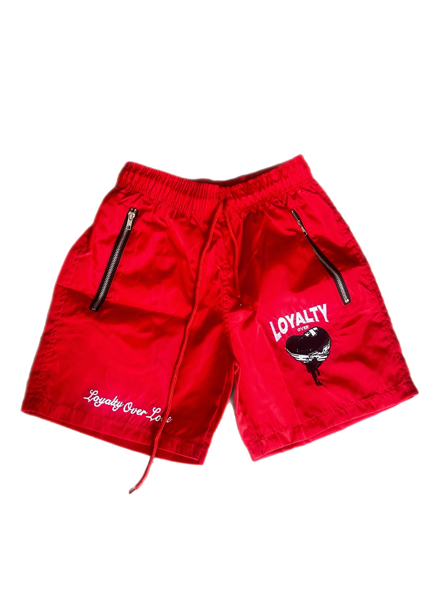 Red Jogger Shorts