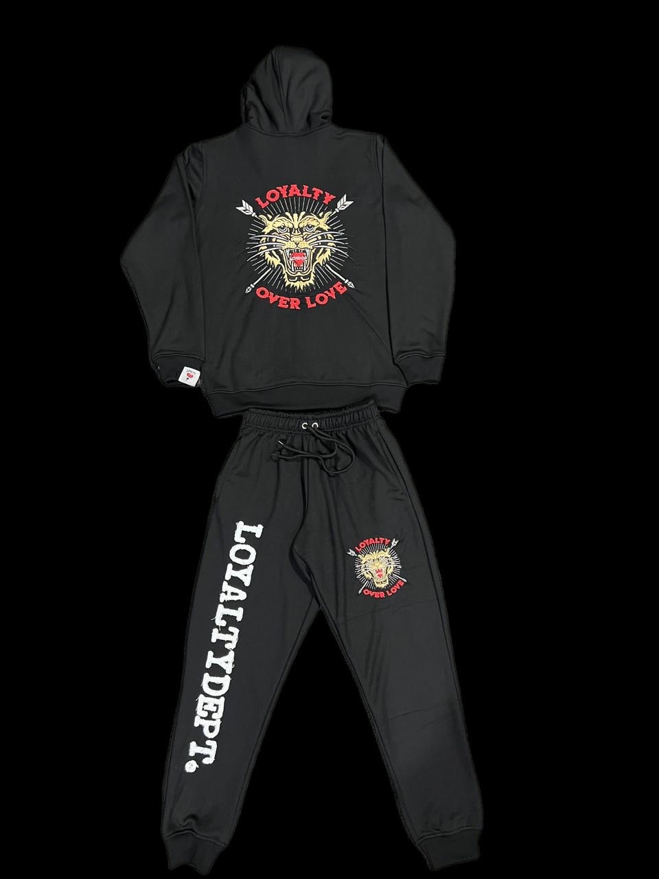 Black “Loyalty Dept” sweat suits