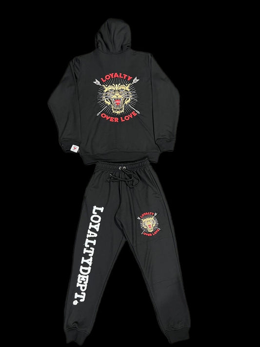Black “Loyalty Dept” sweat suits