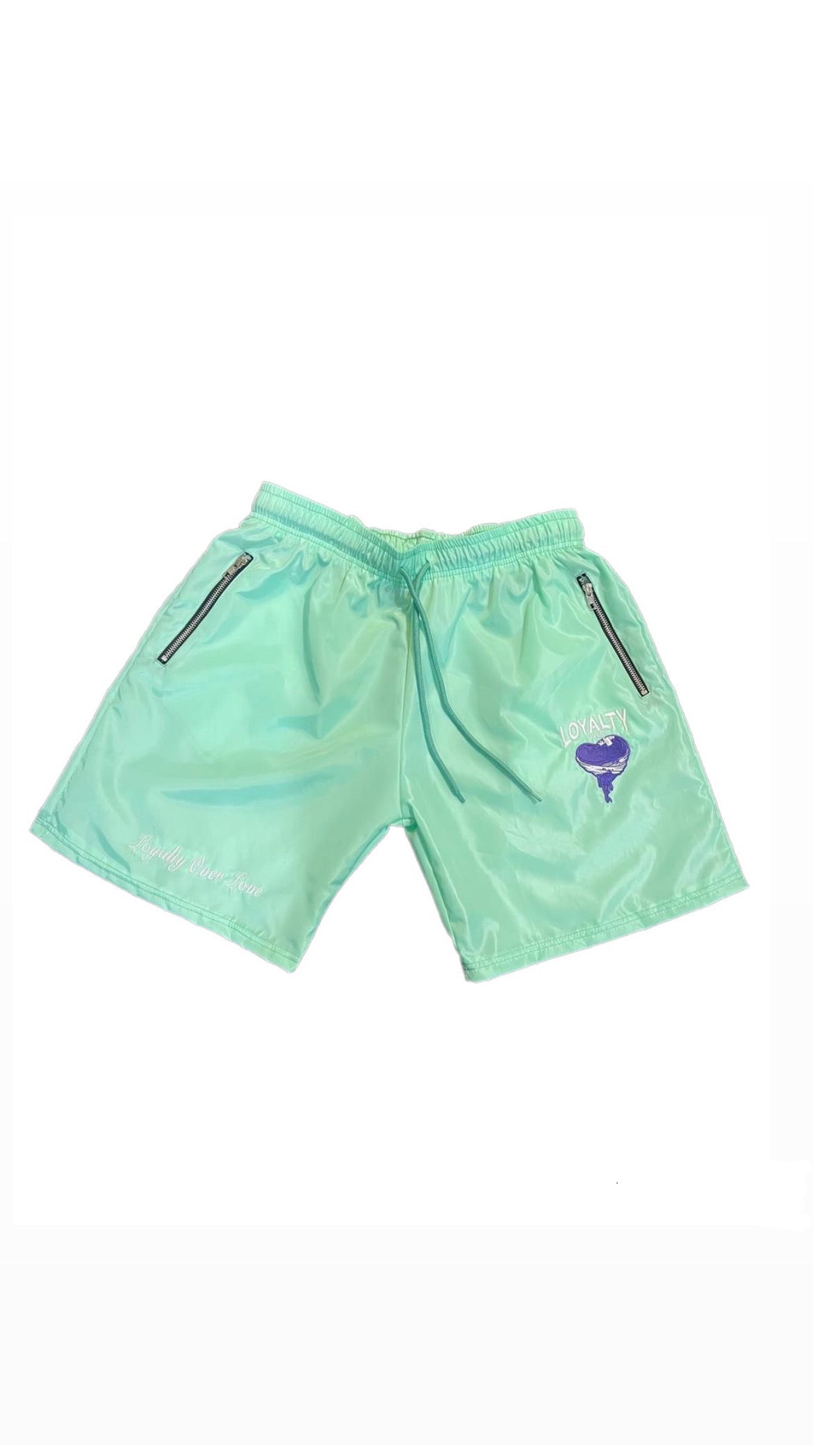 Turquoise Swisher Shorts