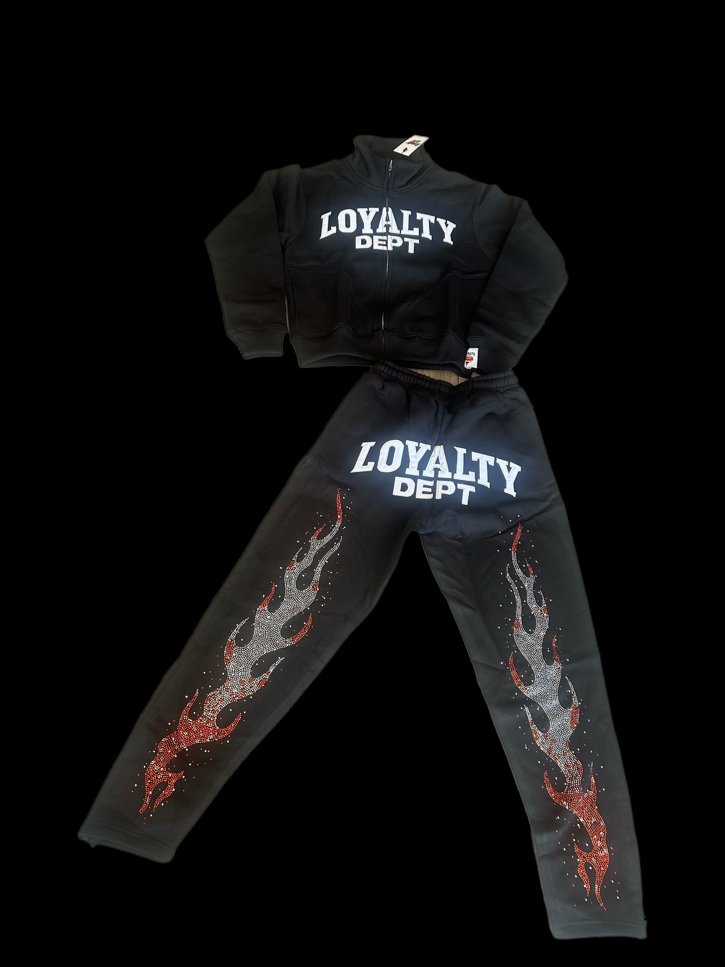 Black “Ladies” Loyalty Dept sweat suits