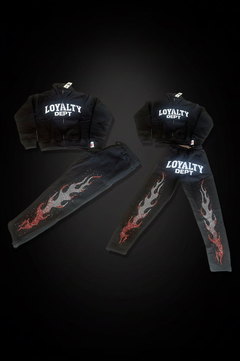 Black “Ladies” Loyalty Dept sweat suits