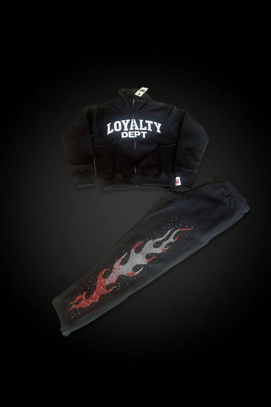 Black “Ladies” Loyalty Dept sweat suits